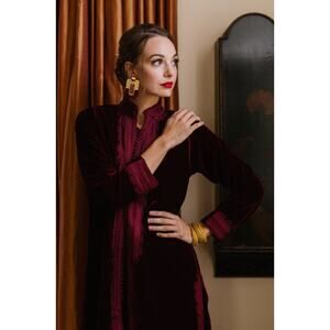 NWT IBU Movement Classic Moroccan Velvet Jacket Sz XL